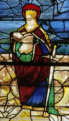 Window Depicting Saint Catherine with Broken Wheel